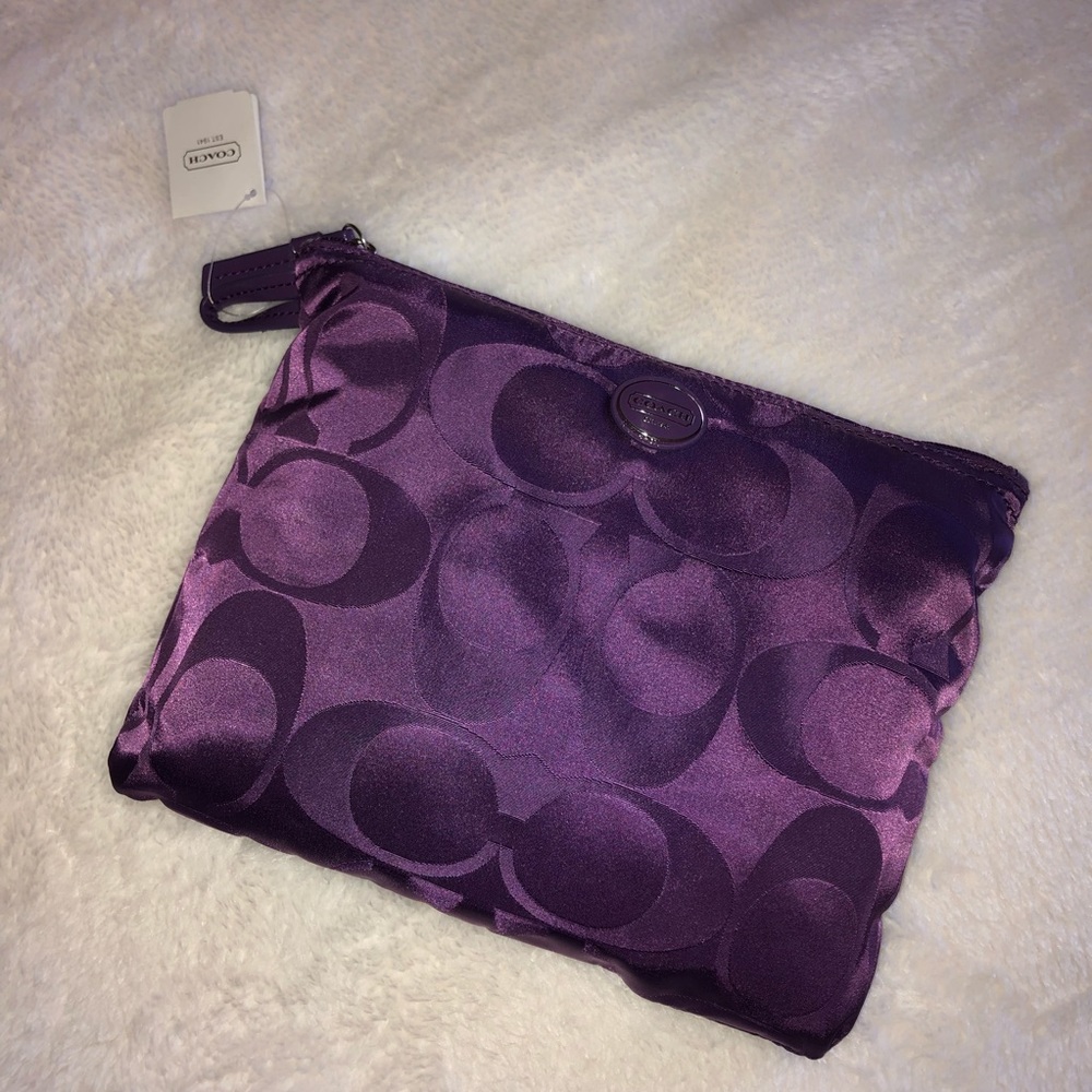 Coach Purple nylon extra large weekend tote
